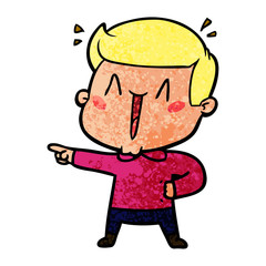 Obraz premium cartoon excited man