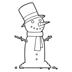 cartoon snowman