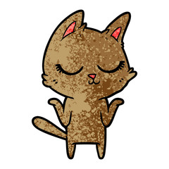 calm cartoon cat