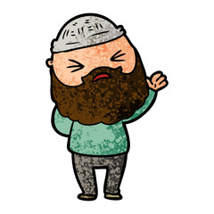 cartoon man with beard