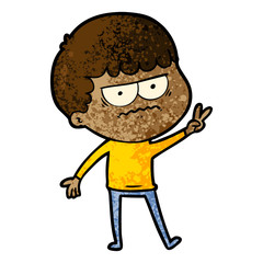 cartoon annoyed man
