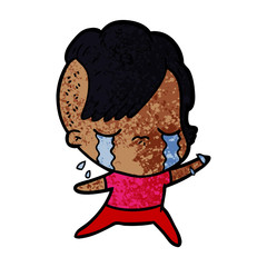 cartoon crying girl