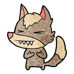 angry wolf cartoon