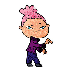 cartoon woman