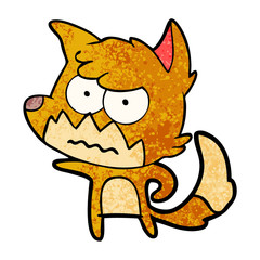 cartoon annoyed fox