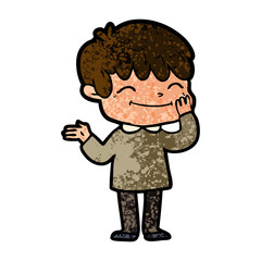 cartoon happy boy