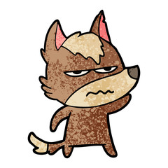 cartoon annoyed wolf