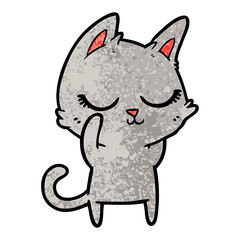 calm cartoon cat