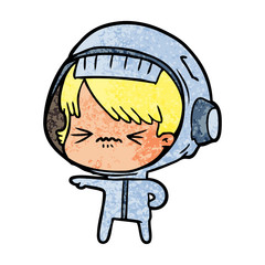 angry cartoon space girl