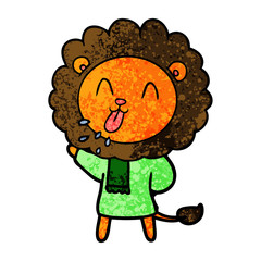 happy cartoon lion