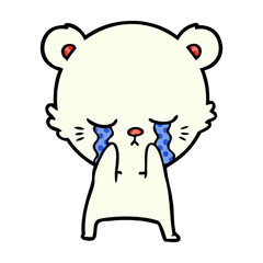 sad little polar bear cartoon