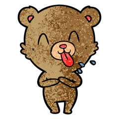 rude cartoon bear