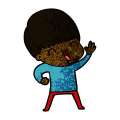 happy cartoon boy