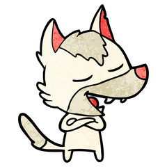 cartoon wolf laughing