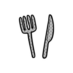 cartoon knife and fork