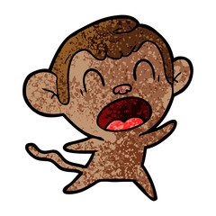 shouting cartoon monkey