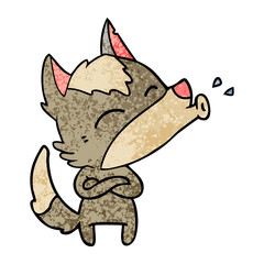 howling wolf cartoon