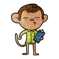 cartoon office monkey