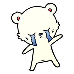 sad little polar bear cartoon