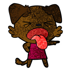 cartoon disgusted dog