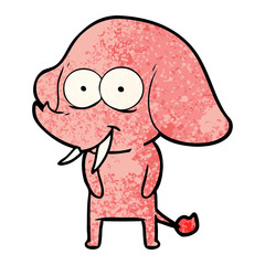 happy cartoon elephant