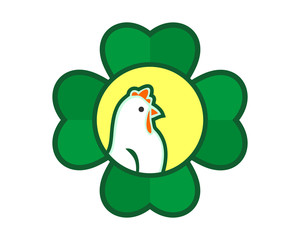clover chicken hen poultry livestock animal image vector
