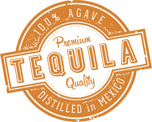 Vintage Tequila Alcoholic Spirits Stamp