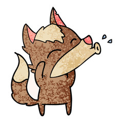 howling wolf cartoon