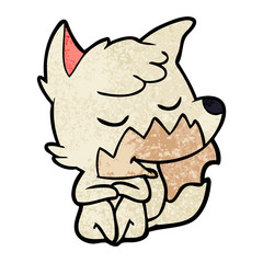 friendly cartoon fox