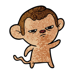 cartoon annoyed monkey
