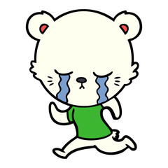 sad little polar bear cartoon