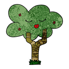 cartoon tree with face