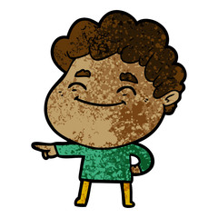 cartoon friendly man