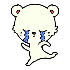 sad little polar bear cartoon