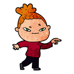 cartoon woman