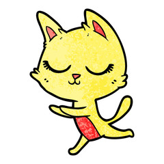 calm cartoon cat