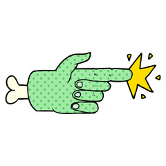 cartoon zombie hand pointing