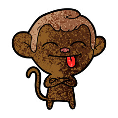 Obraz premium funny cartoon monkey
