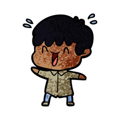 cartoon laughing boy