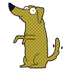 cartoon happy dog