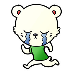 sad little polar bear cartoon