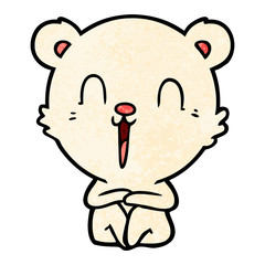 happy cartoon polar bear