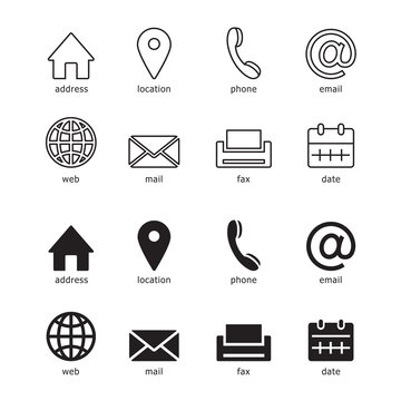 web icons for business, vector