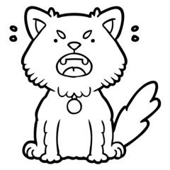 cartoon angry cat