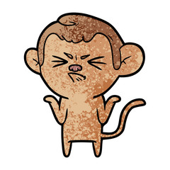 cartoon annoyed monkey