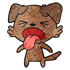 cartoon disgusted dog
