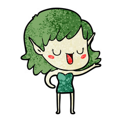 cartoon elf girl