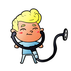 happy cartoon man