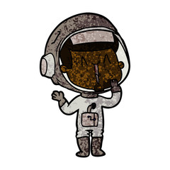laughing cartoon astronaut