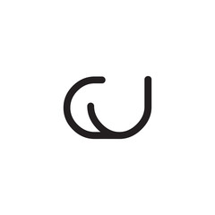 initial letter rounded logo modern